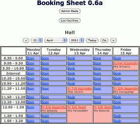 Booking Screenshot